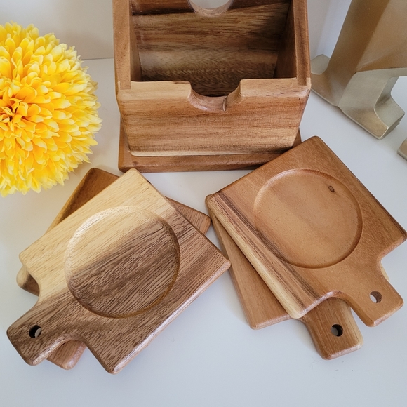 Wood Coaster Set - Picture 5 of 6